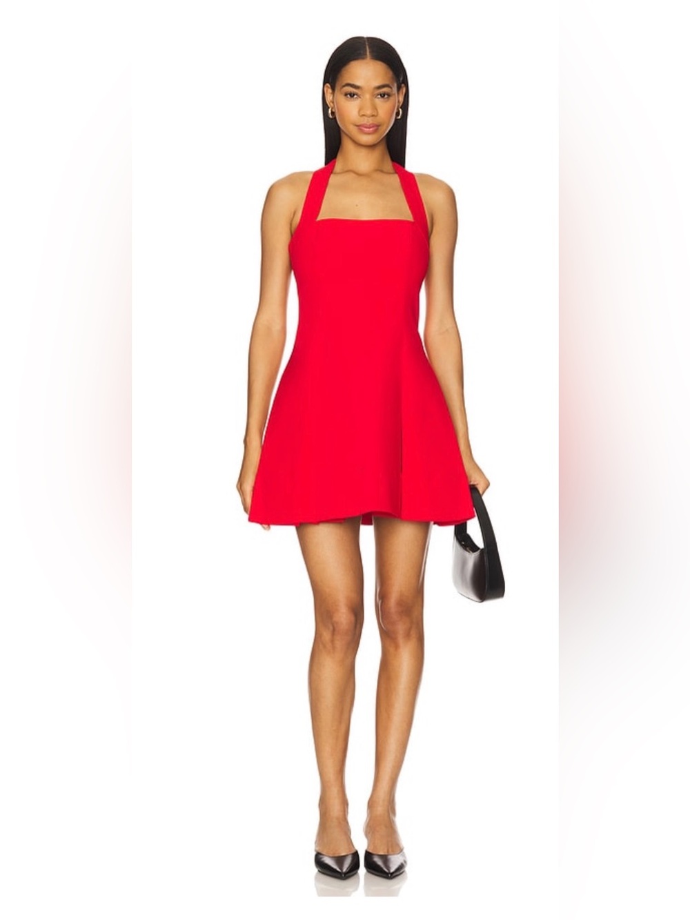 Astr Red Halter Mini Dress